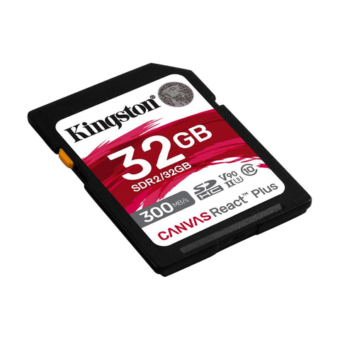 Kingston Technology - Carte Mémoire SD Canvas React Plus, Capacité de 32GB, UHS-II 4K/8K