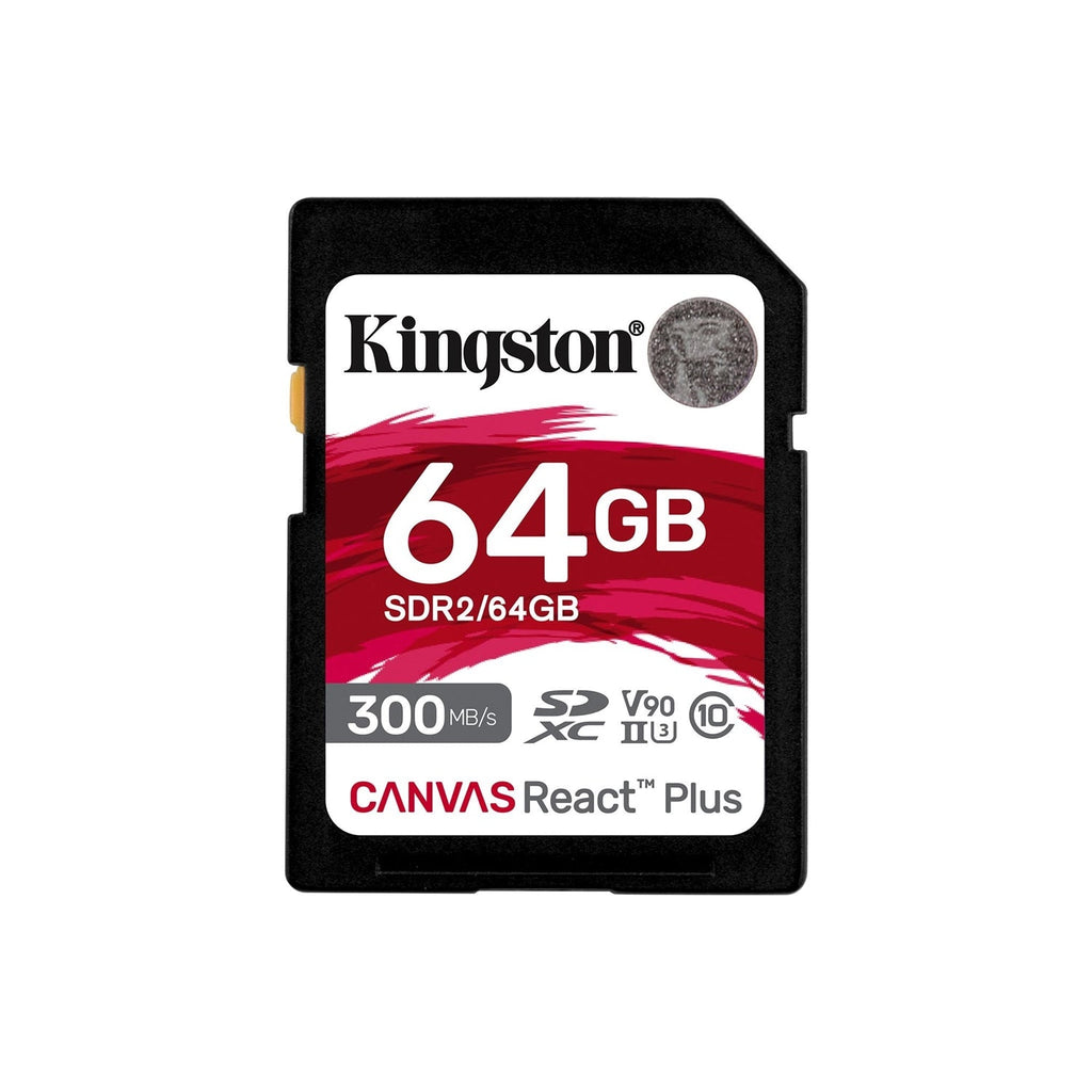 Kingston Technology - Carte Mémoire SD Canvas React Plus, Capacité de 64GB, UHS-II 4K/8K