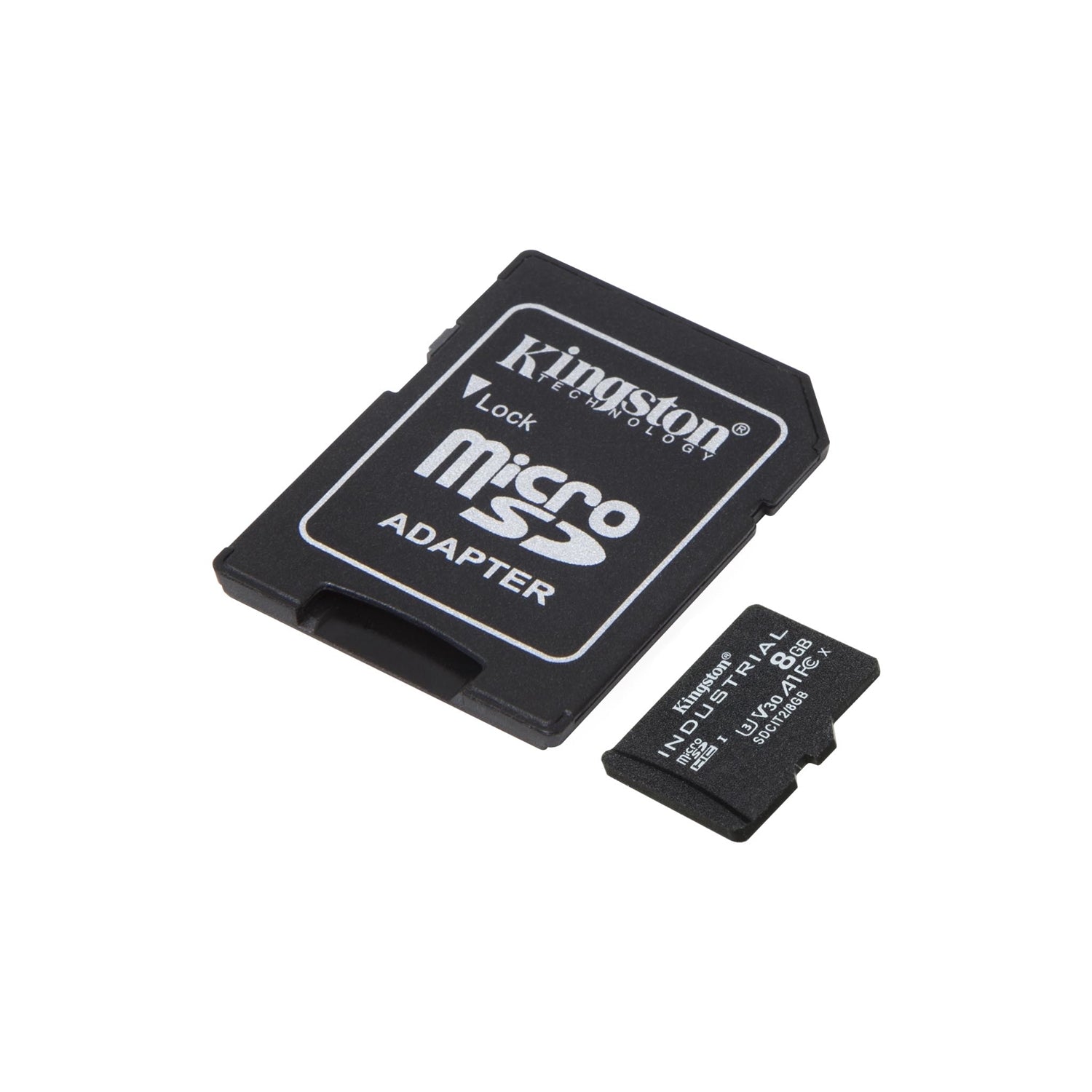 Kingston Technology - Carte Micro SD Industrielle avec Lecteur SD, Capactié de 8GB, Classe 10, UHS-I, U3, V30, - Simple Boutique