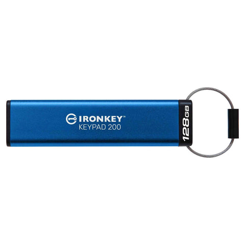 Kingston Technology - Clé USB Crypté IronKey Keypad 200, USB 3.2 GEN 1, Capacité de 128GB