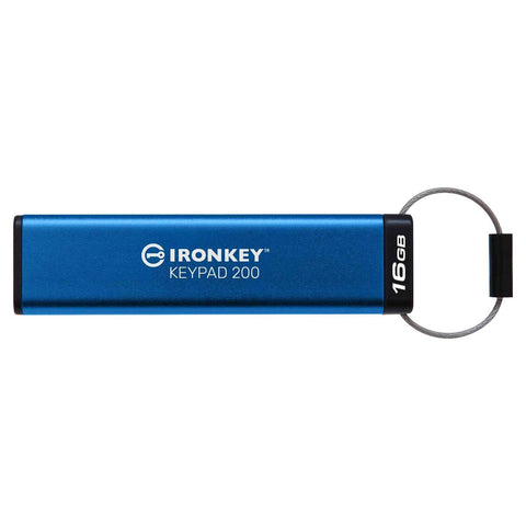 Kingston Technology - Clé USB Crypté IronKey Keypad 200, USB 3.2 GEN 1, Capacité de 16GB