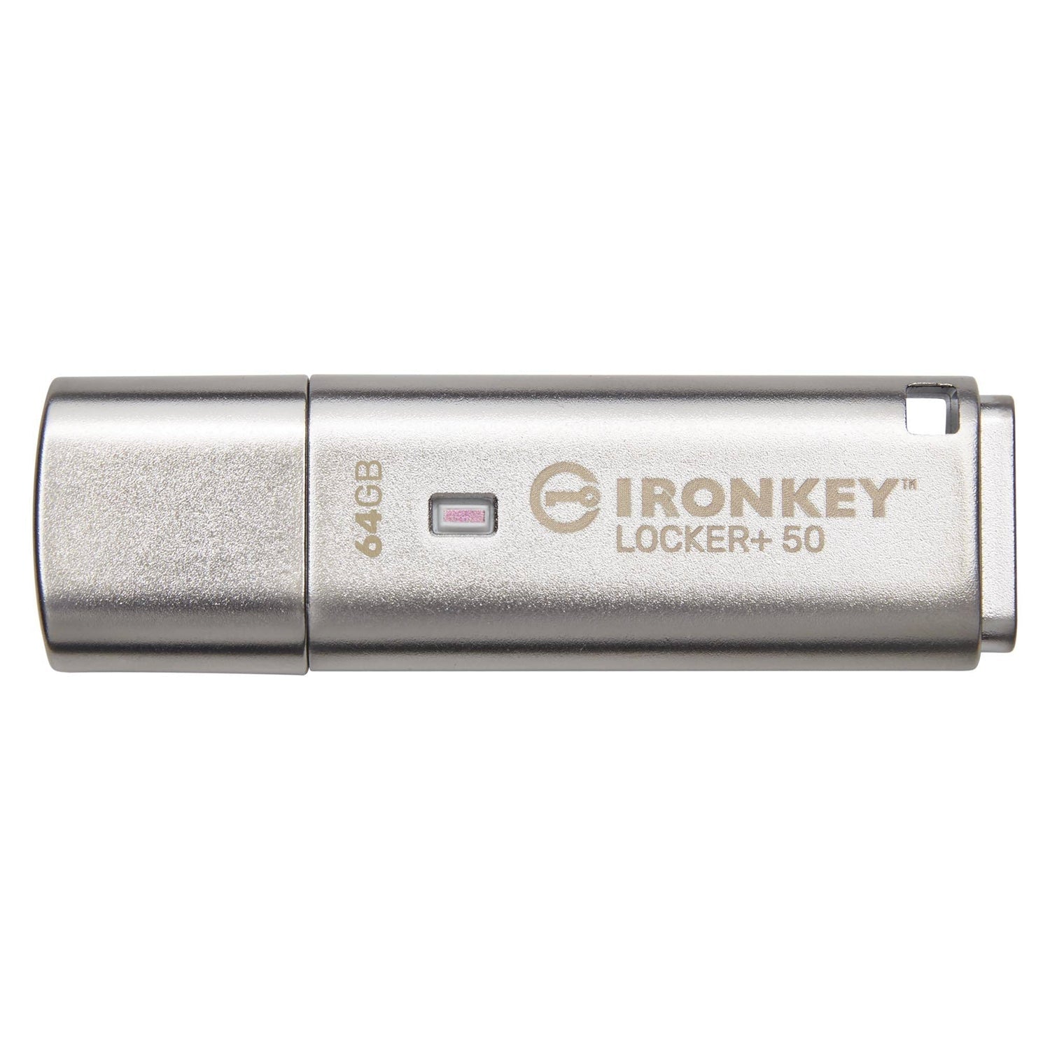 Kingston Technology - Clé USB Crypté IronKey Locker+ 50, USB 3.2 GEN 1, Capacité de 64GB, Sauvegarde Cloud Automatique - Simple Boutique