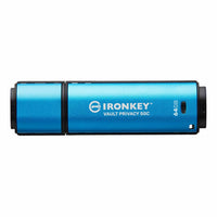 Kingston Technology - Clé USB Type-C Crypté IronKey Vault Privacy 50C, USB 3.2 GEN 1, Capacité de 64GB - Simple Boutique