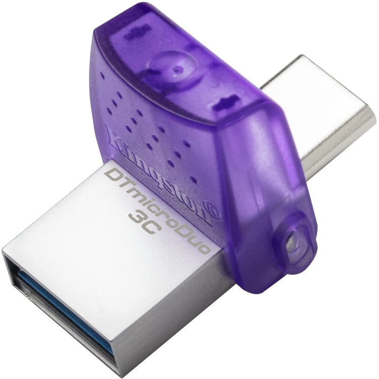 Kingston Technology - Clé USB à Double Interface USB-C et USB-A DataTraveler MicroDuo 3C, USB 3.2 GEN 1, Capacité de 128GB - Simple Boutique