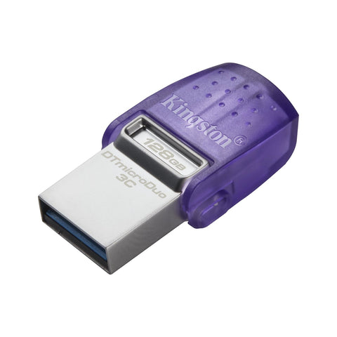 Kingston Technology - Clé USB à Double Interface USB-C et USB-A DataTraveler MicroDuo 3C, USB 3.2 GEN 1, Capacité de 128GB