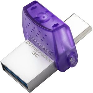 Kingston Technology - Clé USB à Double Interface USB-C et USB-A DataTraveler MicroDuo 3C, USB 3.2 GEN 1, Capacité de 256GB - Simple Boutique