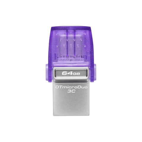 Kingston Technology - Clé USB à Double Interface USB-C et USB-A DataTraveler MicroDuo 3C, USB 3.2 GEN 1, Capacité de 64GB