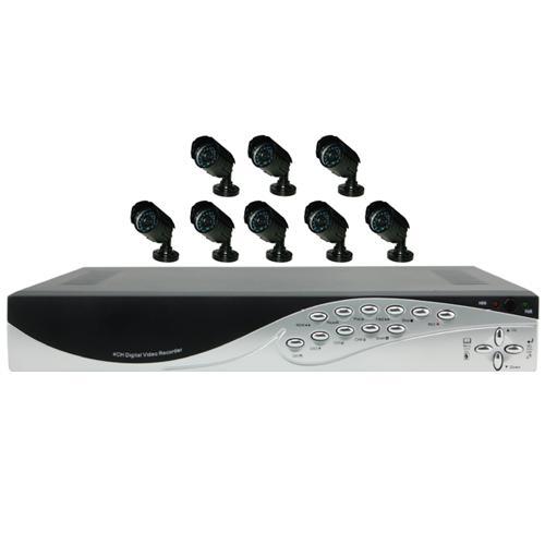 Kit complet Enregistreur DVR H.264 & 8 cams Jour/Nuit Ext 600TVL - Simple Boutique