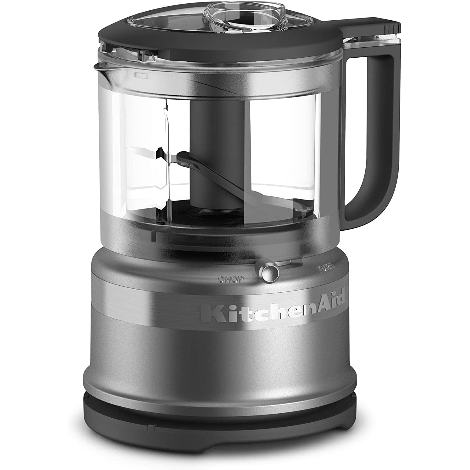 KitchenAid - Mini Robot Culinaire/Hachoir à Légume, Capacité de 3.5 Tasses, 2 Vitesses + Impulsion, Gris - Simple Boutique