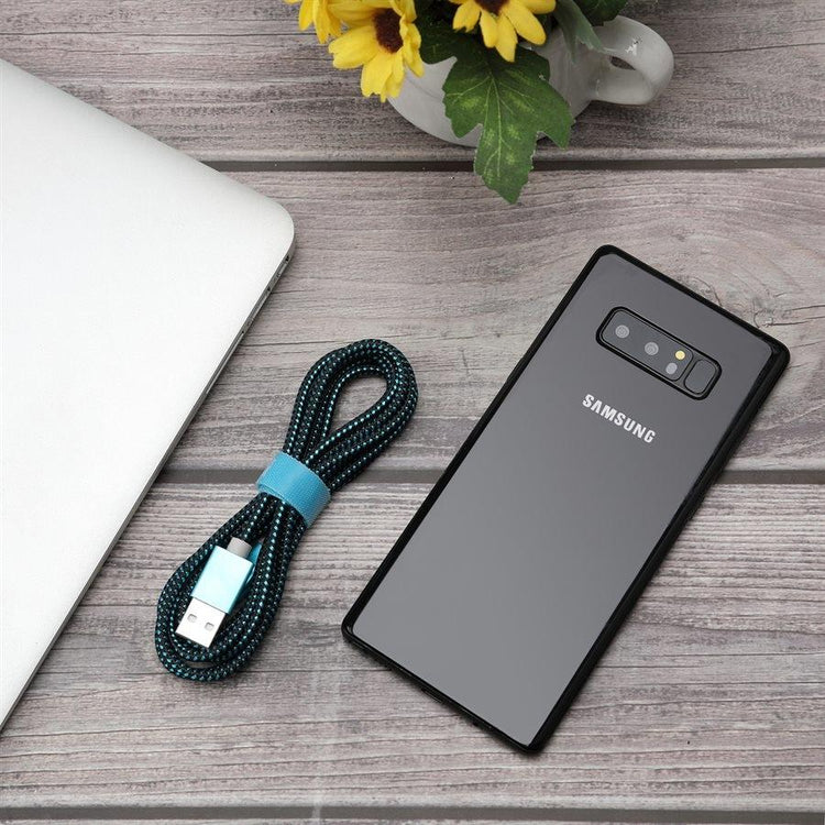 LAX - Câble USB Type-C à USB-A de 6 Pieds, Tressé et Durable, Bleu - Simple Boutique
