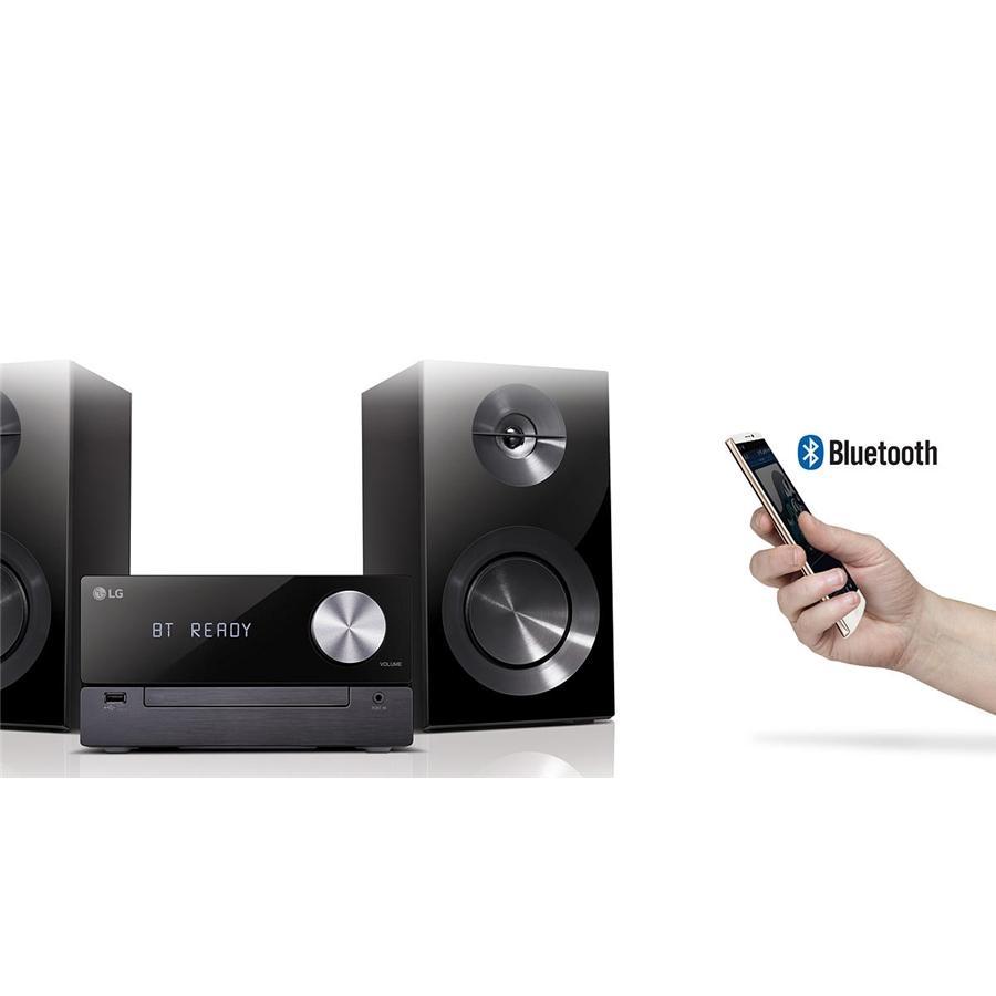 LG CM2460 Micro Chaîne HiFi Bluetooth USB 100W Noir - Simple Boutique