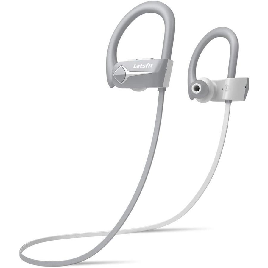 LetsFit - Écouteurs Intra-Auriculaires Sans-Fil,  Bluetooth 5.0, Résistant à l'eau, Blanc