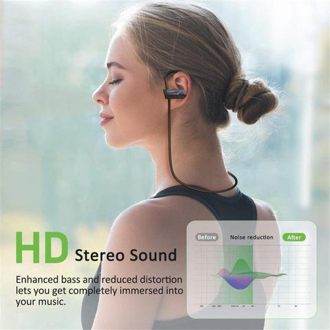 LetsFit - Écouteurs Intra-Auriculaires Sans-Fil,  Bluetooth 5.0, Résistant à l'eau, Gris et Noir