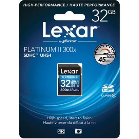 Lexar LSD32GBBBNL300 Platinum II Carte SDHC 300X Classe 10 UHS-I De 32 GB