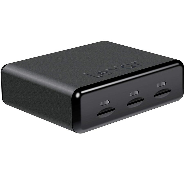 Lexar Professional Workflow LRWUR2TBNA Lecteur de Carte MicroSDHC/MicroSDXC à 3 Ports, Noir - Simple Boutique