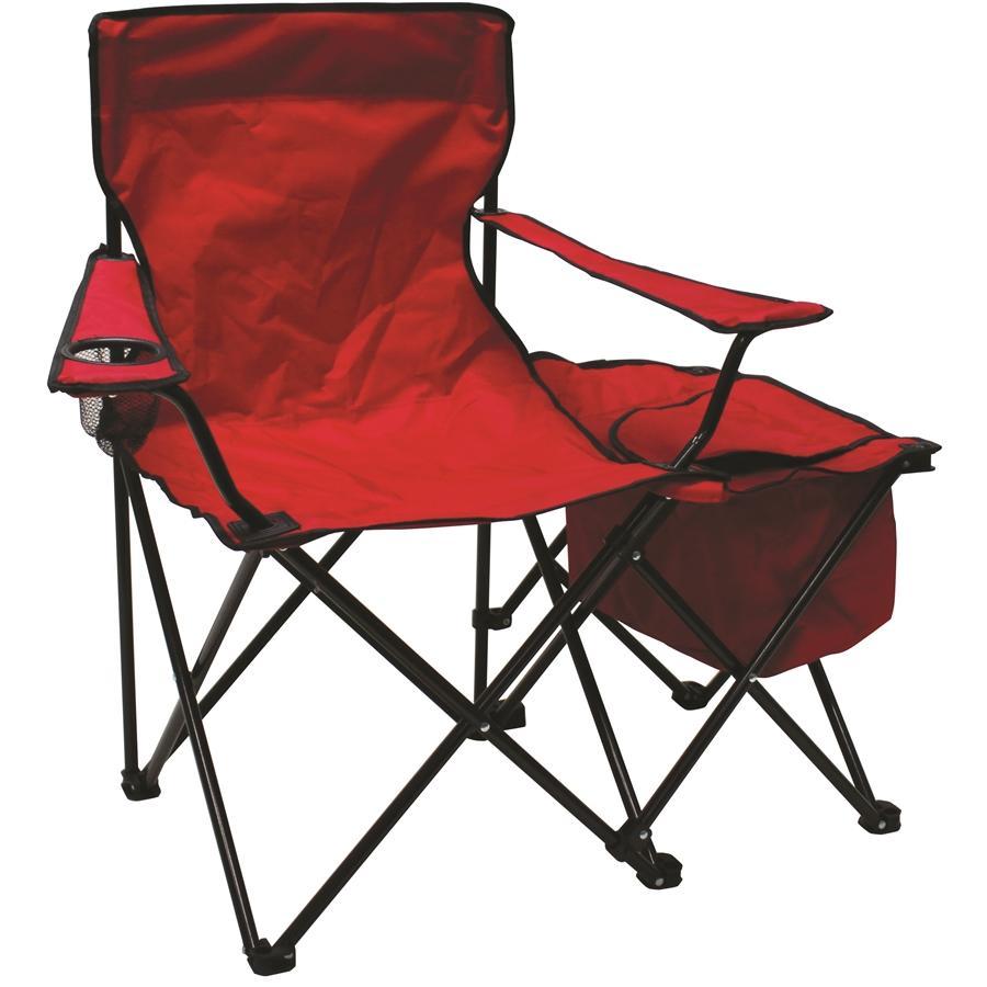 Life Style Nature - Chaise Pliable avec Glacière Intégrée, 52x52x87cm, Rouge - Simple Boutique