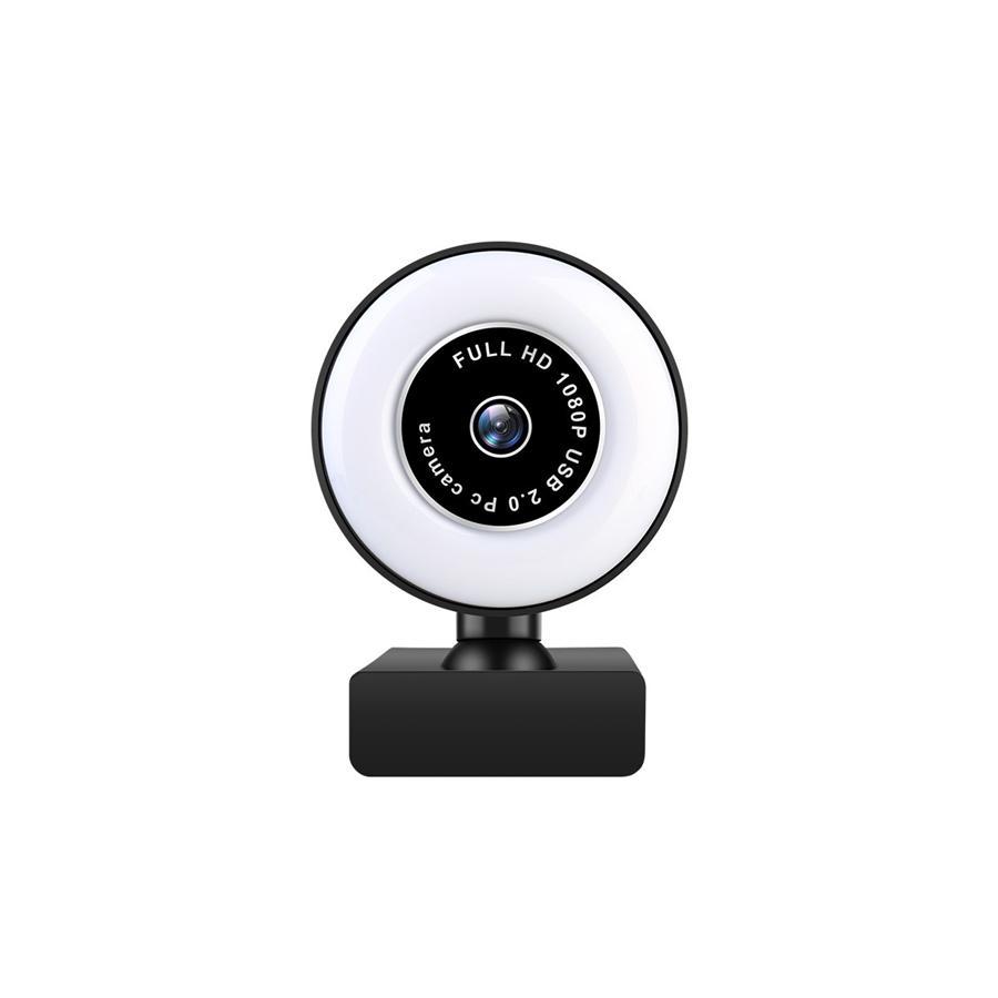 Linkit Security - Webcam CMOS Full HD avec DEL Réglables, Vision Nocturne et Mise au Point Automatique, Noir - Simple Boutique