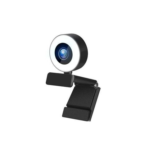 Linkit Security - Webcam CMOS Full HD avec DEL Réglables, Vision Nocturne et Mise au Point Automatique, Noir