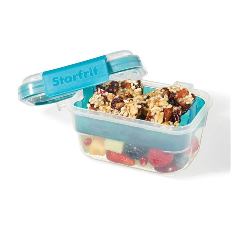 LocknLock - Ensemble de 2 Contenants à Collations à 2 Étages EasyLunch, Capacité de 473.mL, Bleu - Simple Boutique