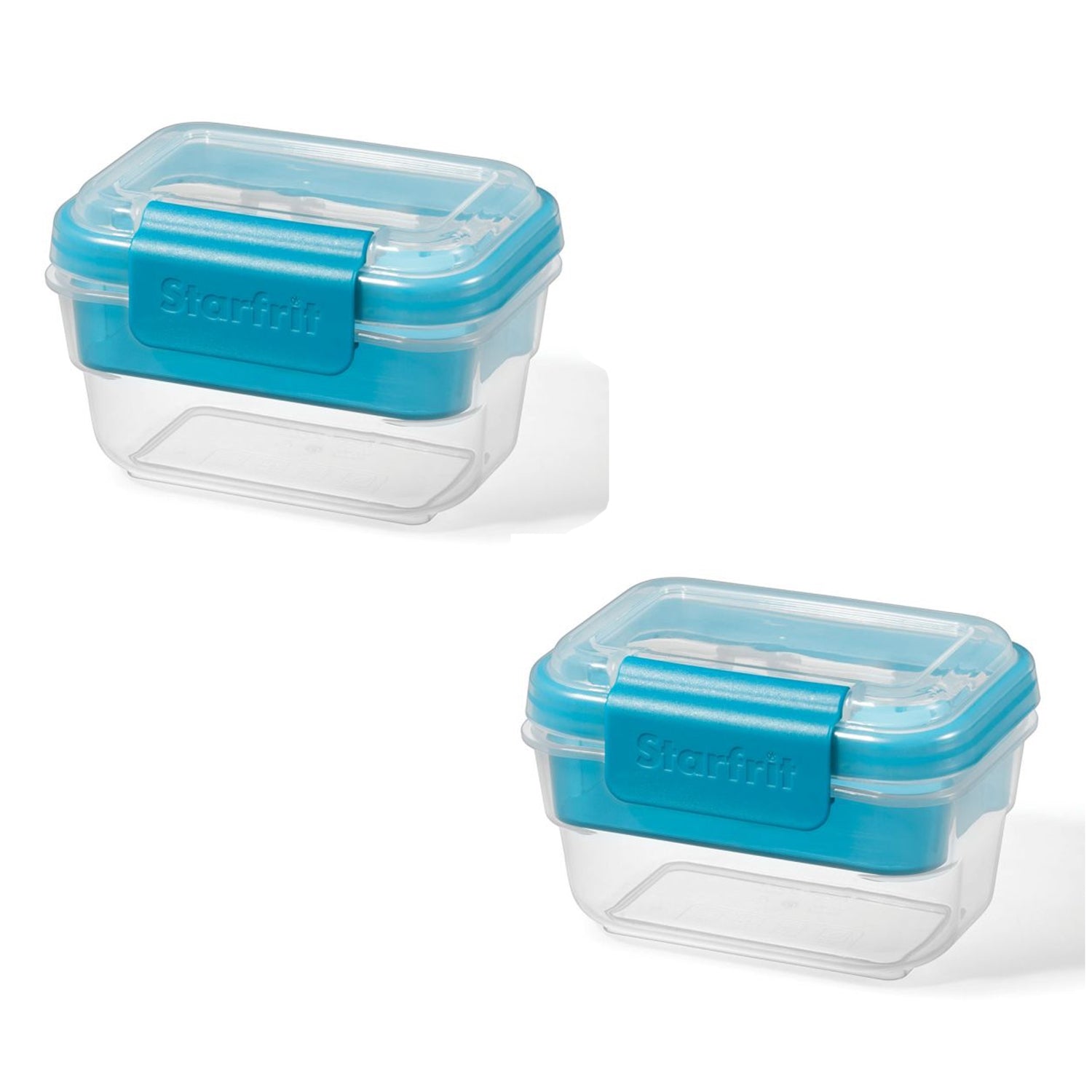 LocknLock - Ensemble de 2 Contenants à Collations à 2 Étages EasyLunch, Capacité de 473.mL, Bleu - Simple Boutique