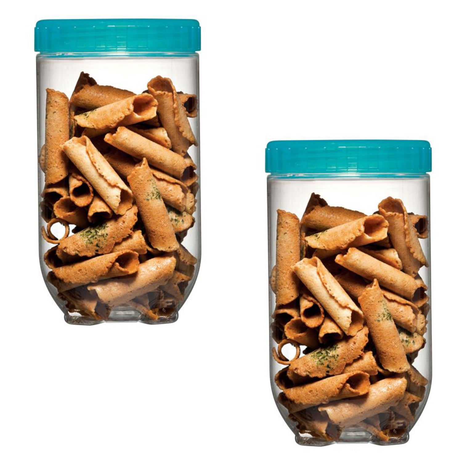 LocknLock - Ensemble de 2 Contenants avec Couvercle Vissable Interlock, Capacité de 1 Litre, Bleu - Simple Boutique