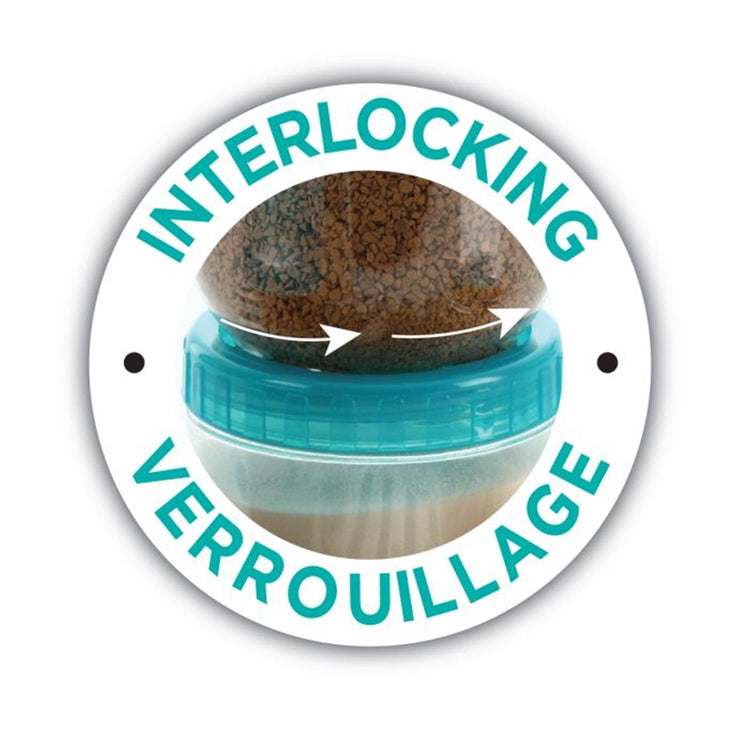 LocknLock - Ensemble de 2 Contenants avec Couvercle Vissable Interlock, Capacité de 1.6 Litre, Bleu - Simple Boutique