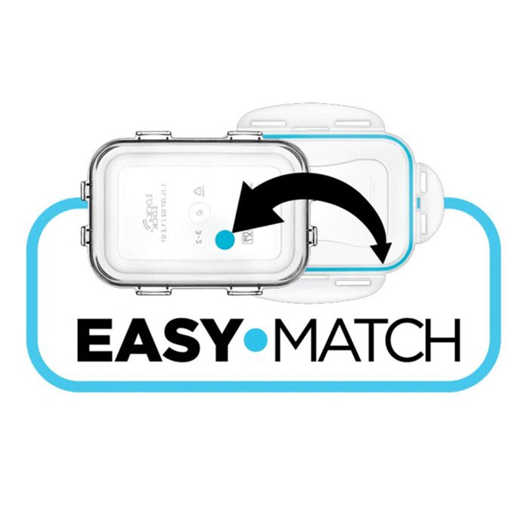 LocknLock - Ensemble de 2 Contenants en Plastique EasyMatch, Hermétiques et Étanches, Capacité de 1.2 Litre, Bleu - Simple Boutique