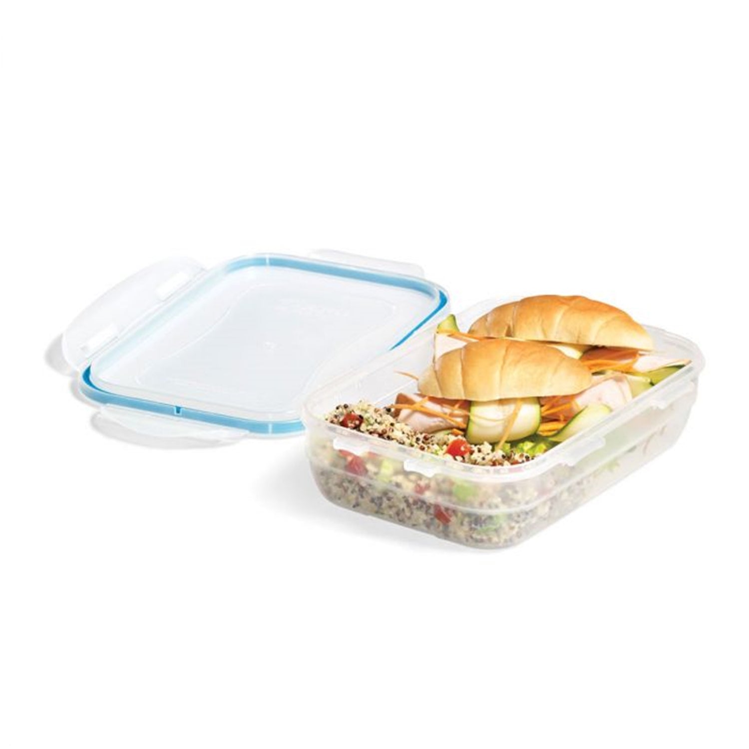 LocknLock - Ensemble de 2 Contenants en Plastique EasyMatch, Hermétiques et Étanches, Capacité de 850mL, Bleu - Simple Boutique