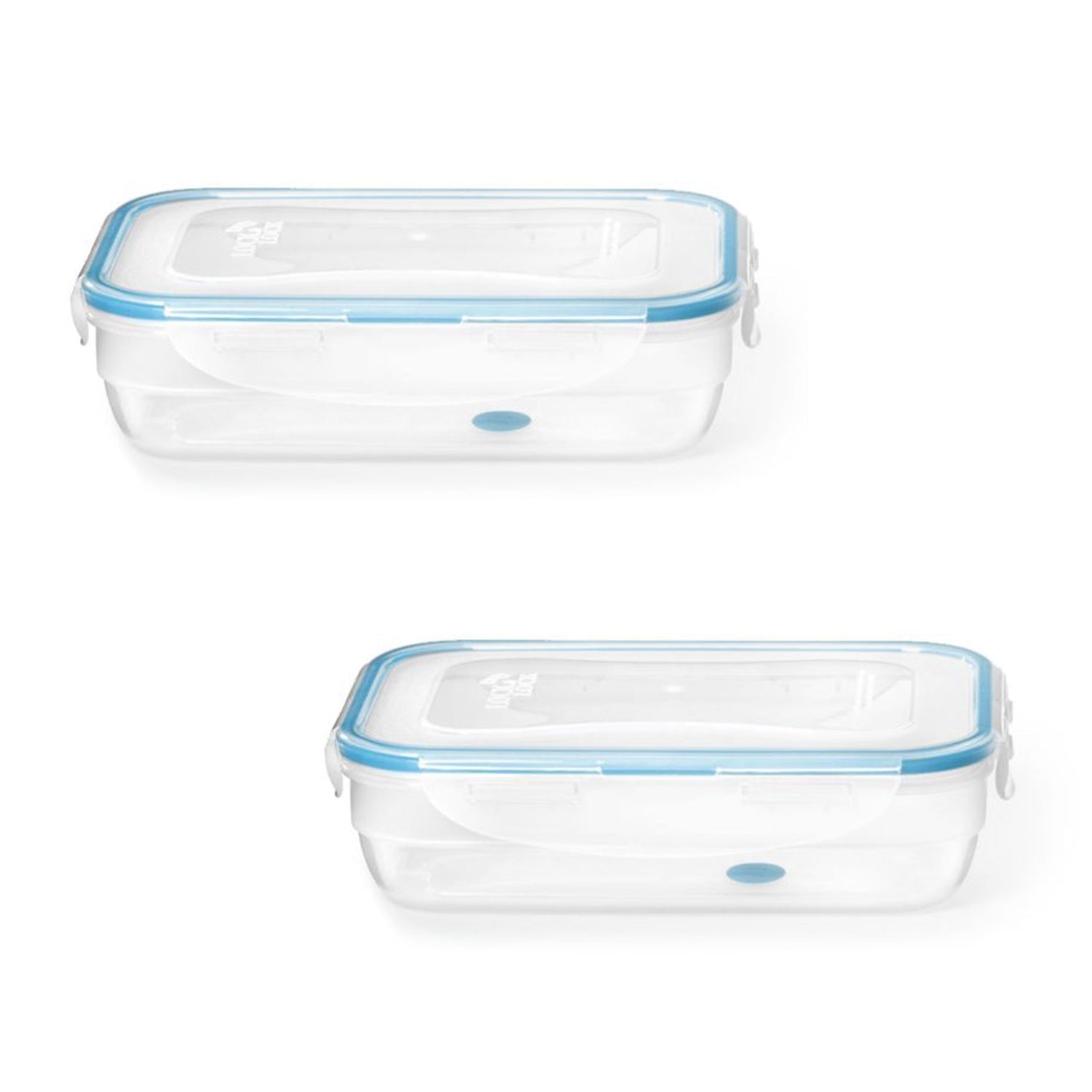 LocknLock - Ensemble de 2 Contenants en Plastique EasyMatch, Hermétiques et Étanches, Capacité de 850mL, Bleu - Simple Boutique