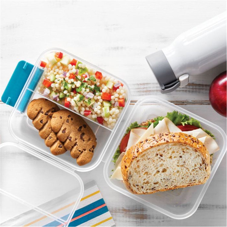 LocknLock - Ensemble de 2 Contenants pour Boîte à Lunch EasyLunch, Capacité de 1.2 Litre, Bleu - Simple Boutique