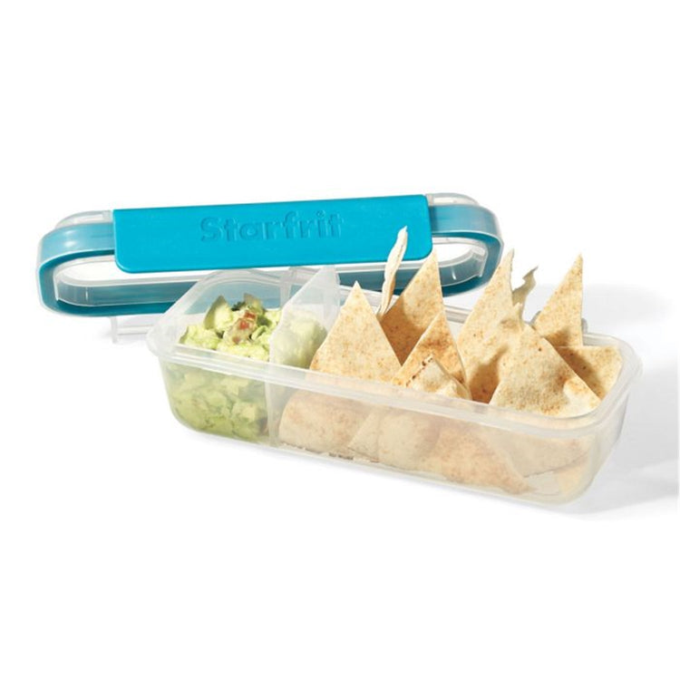 LocknLock - Ensemble de 2 Contenants pour Collations et Trempettes, Capacité de 414mL, Bleu - Simple Boutique