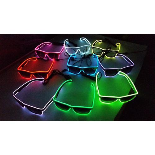 Lunette de soleil en Fil EL Electro Luminescent, Monture noir, couleur au choix - Simple Boutique