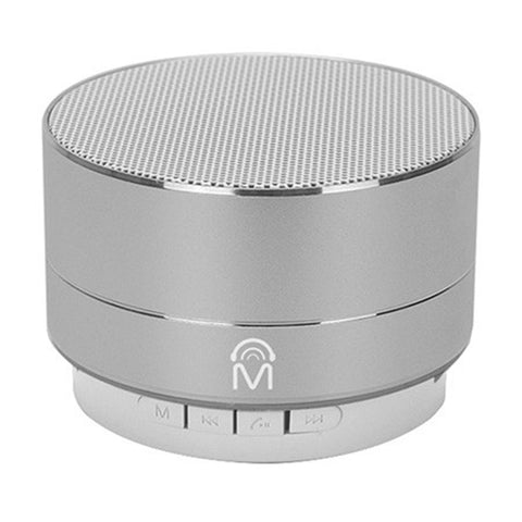 M Urban - Haut-Parleur Portable, Bluetooth 4.1, en Aluminium avec Lumières DEL et Appels Main-Libre, Argent