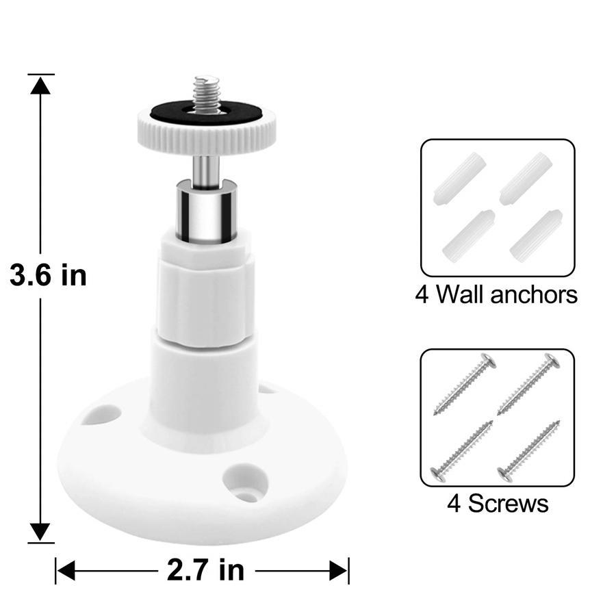 MENEEA Câble de Recharge 26 Pi et Synchronisation de Données avec Support Mural et Kit de Montage pour Caméra Wyze Cam Pan Blanc - Simple Boutique