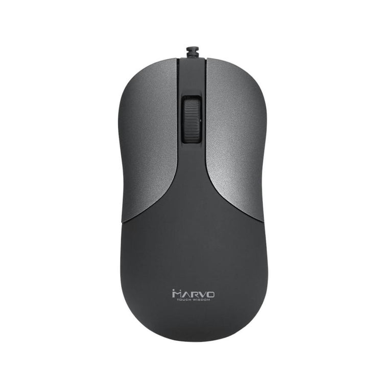 Marvo Office - Ensemble Clavier et Souris Filaire USB 2.0, 104 Touches, Langue Anglais, 1200 DPI, Noir - Simple Boutique