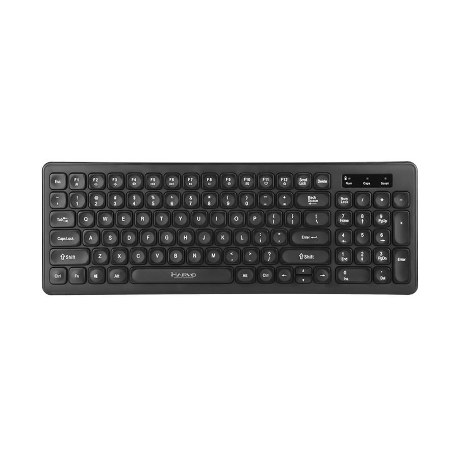 Marvo Office - Ensemble Clavier et Souris Sans-Fil, 96 Touches, Langue Anglais, 1000 DPI, Noir - Simple Boutique