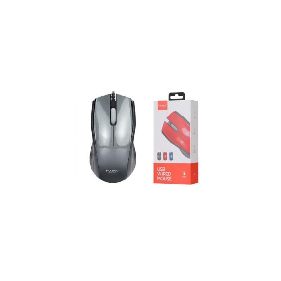 Marvo Office - Souris Optique Filaire avec 3 Boutons, DPI: 1200, Gris - Simple Boutique