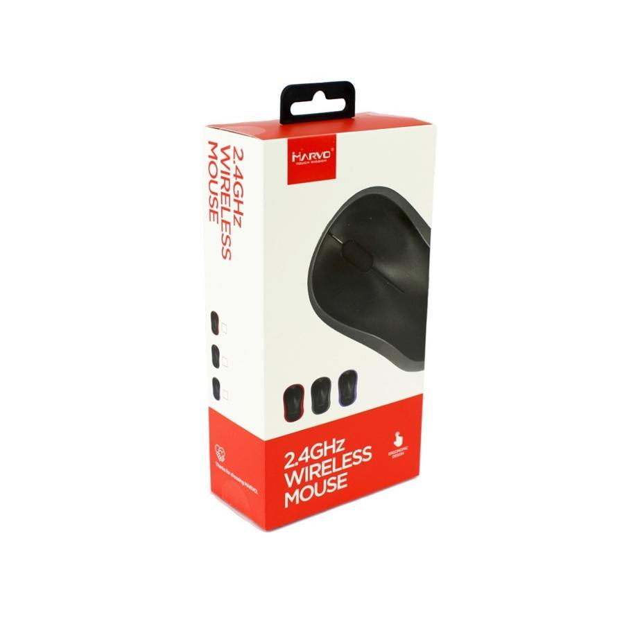 Marvo Office - Souris Optique Sans-Fil avec 3 Boutons, DPI: 800/1200/1600, Bleu - Simple Boutique