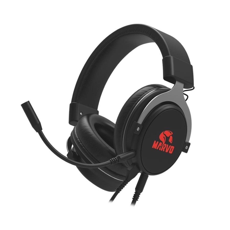 Marvo Pro - Casque de Jeu Filaire avec Son Surround Virtuel 7.1 et Rétro-Éclairage Rouge - Simple Boutique