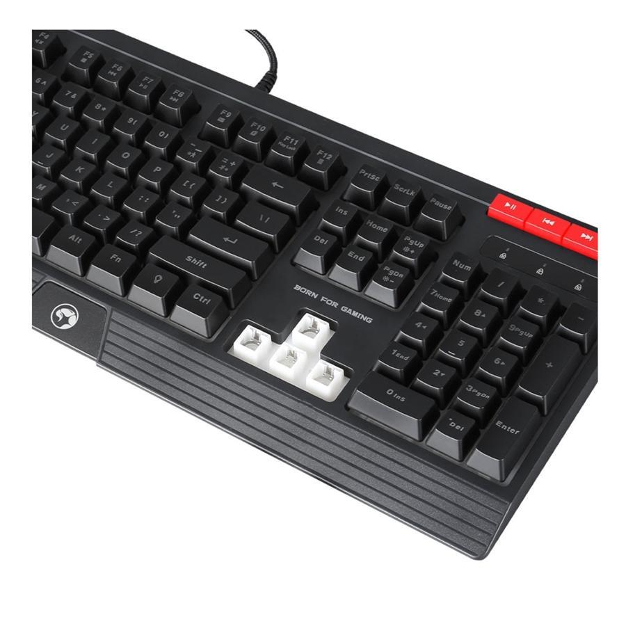 Marvo Pro - Clavier de Jeu Filaire à Membrane avec 112 Touches et Rétro-Éclairage, Noir - Simple Boutique