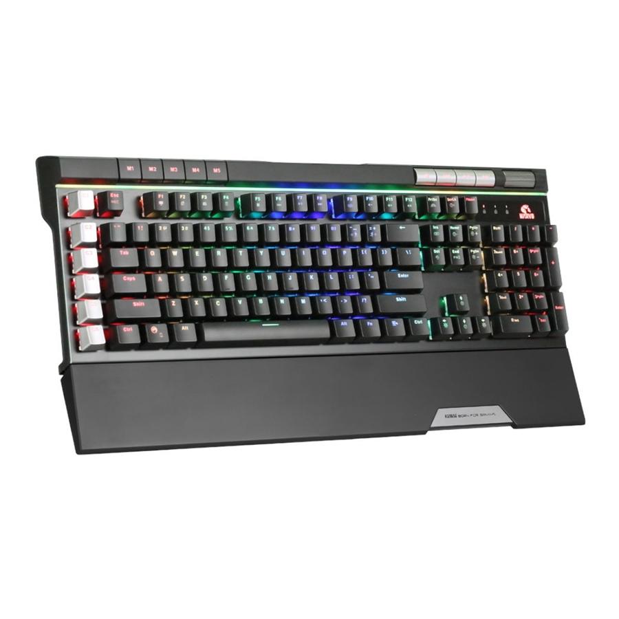 Marvo Pro - Clavier de Jeu Mécanique Filaire avec 119 Touches et Rétro-Éclairage RGB, Noir - Simple Boutique