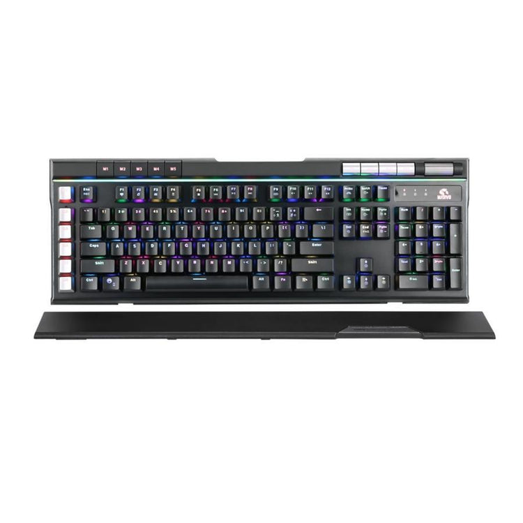 Marvo Pro - Clavier de Jeu Mécanique Filaire avec 119 Touches et Rétro-Éclairage RGB, Noir - Simple Boutique