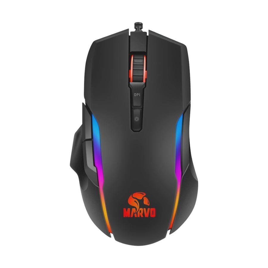 Marvo Pro - Souris de Jeu Optique Filaire à 8 Boutons, DPI: 1000/2000/3000/6000/8000/10000, Rétro-Éclairage RGB - Simple Boutique