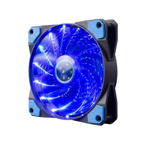 Marvo Pro - Ventilateur pour Ordinateur de Bureau, 120 mm, 9 Lames et 15 LED, Bleu