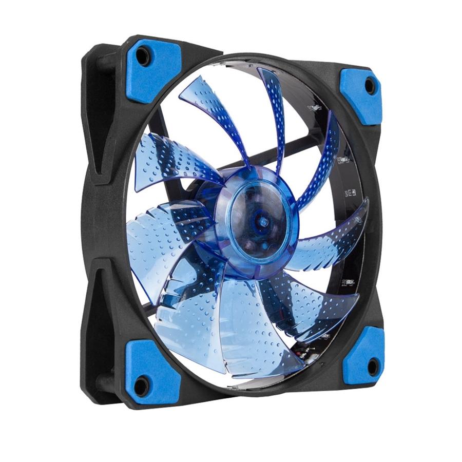 Marvo Pro - Ventilateur pour Ordinateur de Bureau, 120 mm, 9 Lames et 15 LED, Bleu - Simple Boutique