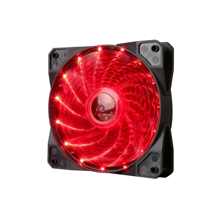 Marvo Pro - Ventilateur pour Ordinateur de Bureau, 120mm, 9 Lames et 15 LED, Rouge - Simple Boutique