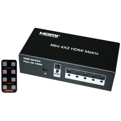 Matrix HDMI 4 entrées à 2 sorties + télécommande 1080p - Simple Boutique