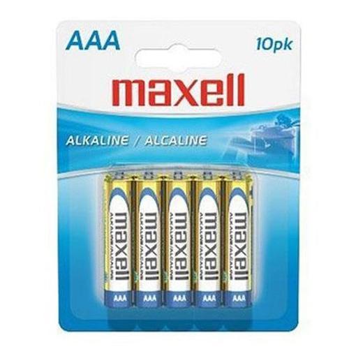 Maxell - Batteries Alcalines AAA, Paquet de 10