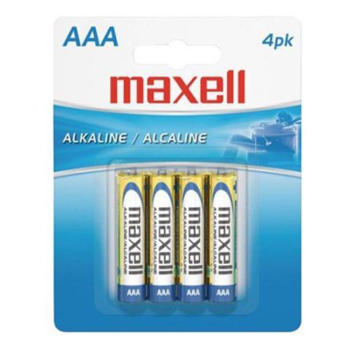 Maxell - Batteries Alcalines AAA, Paquet de  4