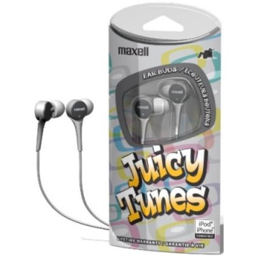 Maxell écouteurs boutons Juicy Tunes - Argent - Simple Boutique